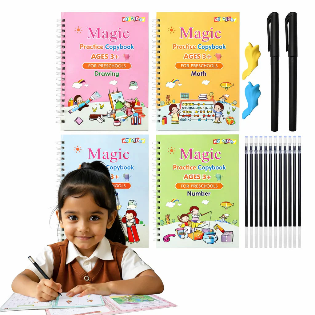 Magic Practice Copybook Set for Preschoolers (Ages 3+)